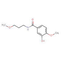 Chemical structure of 3-hydroxy-4-methoxy-N-(3-methoxypropyl)benzamide - CSSB00003824233