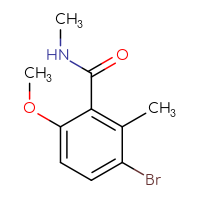 Chemical structure of 3-bromo-6-methoxy-N,2-dimethylbenzamide - CSSB02268885662