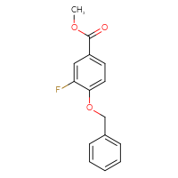 Chemical structure of methyl 4-(benzyloxy)-3-fluorobenzoate - CSSB02126239388