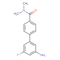 Chemical structure of 3'-amino-5'-fluoro-N,N-dimethyl-[1,1'-biphenyl]-4-carboxamide - CSSB06320631793