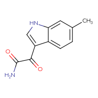 Chemical structure of 2-(6-methyl-1H-indol-3-yl)-2-oxoacetamide - CSSB00010163100