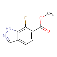 Chemical structure of methyl 7-fluoro-1H-indazole-6-carboxylate - CSSB00010762488