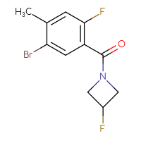 Chemical structure of 1-(5-bromo-2-fluoro-4-methylbenzoyl)-3-fluoroazetidine - CSSB06474345642