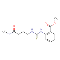 Chemical structure of methyl 2-({[3-(methylcarbamoyl)propyl]carbamothioyl}amino)benzoate - CSSB21432445458