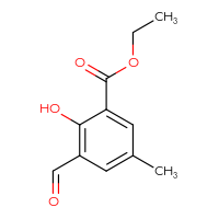 Chemical structure of ethyl 3-formyl-2-hydroxy-5-methylbenzoate - CSSB00010665155