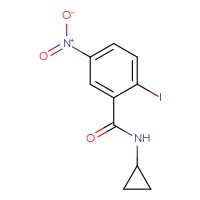 Chemical structure of N-cyclopropyl-2-iodo-5-nitrobenzamide - CSSB00000330138