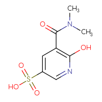 Chemical structure of 5-(dimethylcarbamoyl)-6-hydroxypyridine-3-sulfonic acid - CSSB21043416992