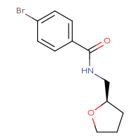 Chemical structure of 4-bromo-N-{[(2R)-oxolan-2-yl]methyl}benzamide - CSSB00103325404