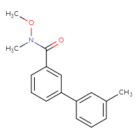 Chemical structure of N-methoxy-N,3'-dimethyl-[1,1'-biphenyl]-3-carboxamide - CSSB00990255203