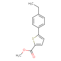 Chemical structure of methyl 5-(4-ethylphenyl)thiophene-2-carboxylate - CSSB00133305188
