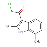Chemical structure of 2-chloro-1-(2,7-dimethyl-1H-indol-3-yl)ethan-1-one - CSSB00010254980