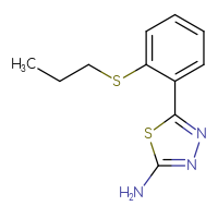 Chemical structure of 5-[2-(propylsulfanyl)phenyl]-1,3,4-thiadiazol-2-amine - CSSB00011176414