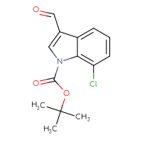 Chemical structure of tert-butyl 7-chloro-3-formyl-1H-indole-1-carboxylate - CSSB00010203494