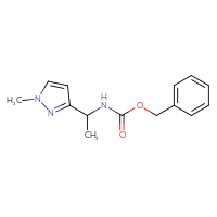 Chemical structure of benzyl N-[1-(1-methyl-1H-pyrazol-3-yl)ethyl]carbamate - CSSB00113653450