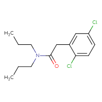 Chemical structure of 2-(2,5-dichlorophenyl)-N,N-dipropylacetamide - CSSB02007180522