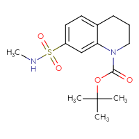 Chemical structure of tert-butyl 7-(methylsulfamoyl)-1,2,3,4-tetrahydroquinoline-1-carboxylate - CSSB14805718600