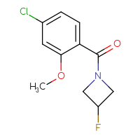 Chemical structure of 1-(4-chloro-2-methoxybenzoyl)-3-fluoroazetidine - CSSB00086114561