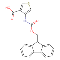 Chemical structure of 4-({[(9H-fluoren-9-yl)methoxy]carbonyl}amino)thiophene-3-carboxylic acid - CSSB00109755539