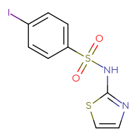Chemical structure of 4-iodo-N-(1,3-thiazol-2-yl)benzene-1-sulfonamide - CSSB00000044044