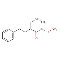 Chemical structure of 2-ethyl-N-methoxy-N-methyl-4-phenylbutanamide - CSSB01213300861