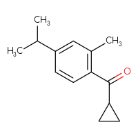 Chemical structure of cyclopropyl[2-methyl-4-(propan-2-yl)phenyl]methanone - CSSB20814000094