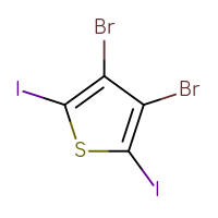 Chemical structure of 3,4-dibromo-2,5-diiodothiophene - CSSB06835378335