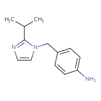 Chemical structure of 4-{[2-(propan-2-yl)-1H-imidazol-1-yl]methyl}aniline - CSSB00000304359
