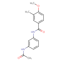 Chemical structure of N-(3-acetamidophenyl)-4-methoxy-3-methylbenzamide - CSSB00104395819