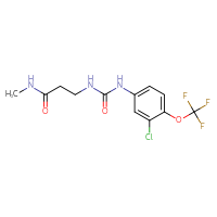 Chemical structure of 3-({[3-chloro-4-(trifluoromethoxy)phenyl]carbamoyl}amino)-N-methylpropanamide - CSSB02119018748