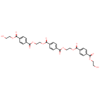 Chemical structure of 1,4-bis(2-{4-[(2-hydroxyethoxy)carbonyl]benzoyloxy}ethyl) benzene-1,4-dicarboxylate - CSSB02515435552
