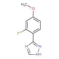 Chemical structure of 3-(2-fluoro-4-methoxyphenyl)-1H-1,2,4-triazole - CSSB00102771764