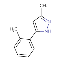 Chemical structure of 3-methyl-5-(2-methylphenyl)-1H-pyrazole - CSSB00009866456