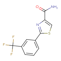 Chemical structure of 2-[3-(trifluoromethyl)phenyl]-1,3-thiazole-4-carboxamide - CSSB00046173166