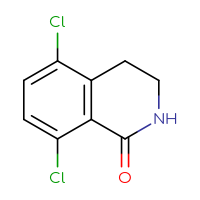 Chemical structure of 5,8-dichloro-1,2,3,4-tetrahydroisoquinolin-1-one - CSSB00014363609