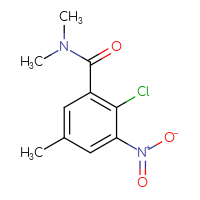 Chemical structure of 2-chloro-N,N,5-trimethyl-3-nitrobenzamide - CSSB15027527093