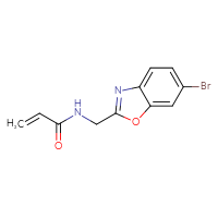 Chemical structure of N-[(6-bromo-1,3-benzoxazol-2-yl)methyl]prop-2-enamide - CSSB01994855279
