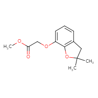 Chemical structure of methyl 2-[(2,2-dimethyl-2,3-dihydro-1-benzofuran-7-yl)oxy]acetate - CSSB00000247725