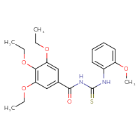 Chemical structure of 1-(2-methoxyphenyl)-3-(3,4,5-triethoxybenzoyl)thiourea - CSSB00121714915