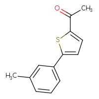 Chemical structure of 1-[5-(3-methylphenyl)thiophen-2-yl]ethan-1-one - CSSB00011265113