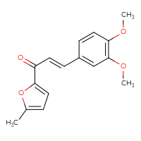 Chemical structure of (2E)-3-(3,4-dimethoxyphenyl)-1-(5-methylfuran-2-yl)prop-2-en-1-one - CSSB06633779199