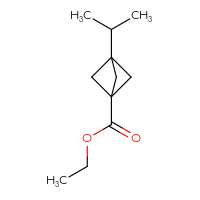 Chemical structure of ethyl 3-(propan-2-yl)bicyclo[1.1.1]pentane-1-carboxylate - CSSB02126904468