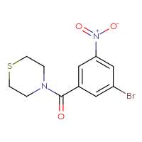 Chemical structure of 4-(3-bromo-5-nitrobenzoyl)thiomorpholine - CSSB00061477683