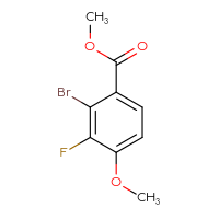 Chemical structure of methyl 2-bromo-3-fluoro-4-methoxybenzoate - CSSB00135186864