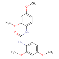 Chemical structure of 1,3-bis(2,4-dimethoxyphenyl)urea - CSSB00028231506