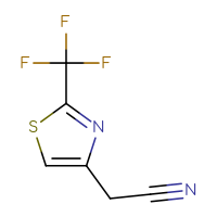 Chemical structure of 2-[2-(trifluoromethyl)-1,3-thiazol-4-yl]acetonitrile - CSSB00013327693