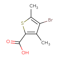 Chemical structure of 4-bromo-3,5-dimethylthiophene-2-carboxylic acid - CSSB00021174171