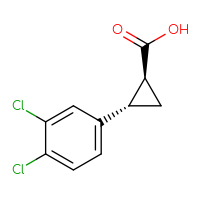 Chemical structure of (1S,2S)-2-(3,4-dichlorophenyl)cyclopropane-1-carboxylic acid - CSSB00160569180