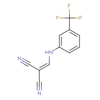 Chemical structure of 2-({[3-(trifluoromethyl)phenyl]amino}methylidene)propanedinitrile - CSSB00025734731