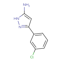 Chemical structure of 3-(3-chlorophenyl)-1H-pyrazol-5-amine - CSSB00000744380