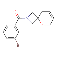 Chemical structure of 2-(3-bromobenzoyl)-5-oxa-2-azaspiro[3.5]non-7-ene - CSSB01171372144